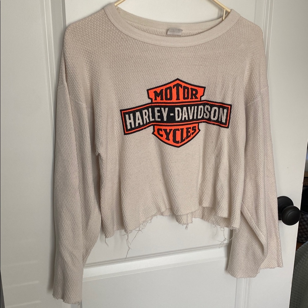 Harley-Davidson Vintage Thermal Long Sleeve Crop Shirt